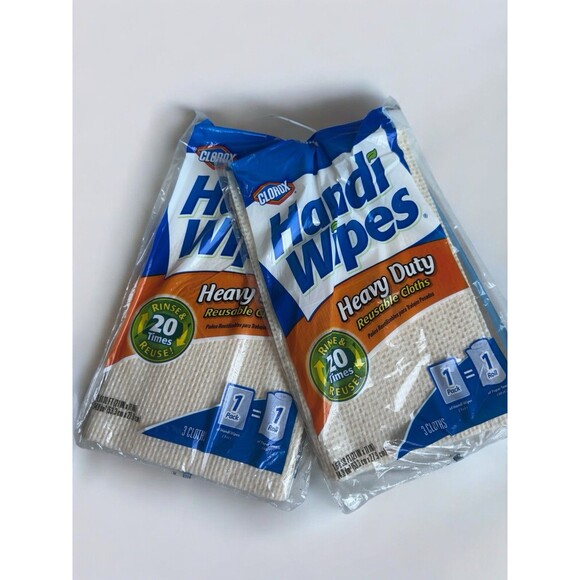 Clorox Handi Wipes Heavy Duty Beige Cleaning Cloths Multi Purpose 2 pks/ 6 Towel - Picture 4 of 7